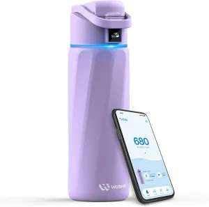 Boost Smart Water Bottle with Reminder to Drink Water, 24oz BPA-Free Stainless Steel Vacuum Insulated Water Bottle, Wide Mouth Water Tracker Bottle with APP, Ideal for Gift