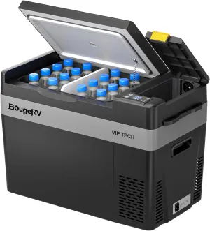 BougeRV 12V 30 Quart Refrigerator, CRPRO VIP, Compressor Electric Cooler with 12V/24 DC, 110-240 AC for Outdoor Camping Overlanding Truck RV SUV Van