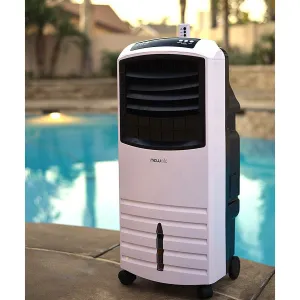 Brand new NewAir AF-1000W Portable Evaporative Air Cooler with Remote & Timer, White! It includes a carbon filter that helps purify the air in your room as it cools so you can breathe a little easier. Retails $399 W/Tax!