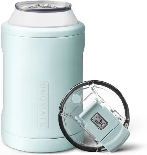 BrüMate Hopsulator Duo 2-in-1 Can Cooler Insulated for 12oz Cans   100% Leak Proof Tumbler with Lid | Can Insulated for Hard Seltzer, Beer, Soda and Energy Drinks