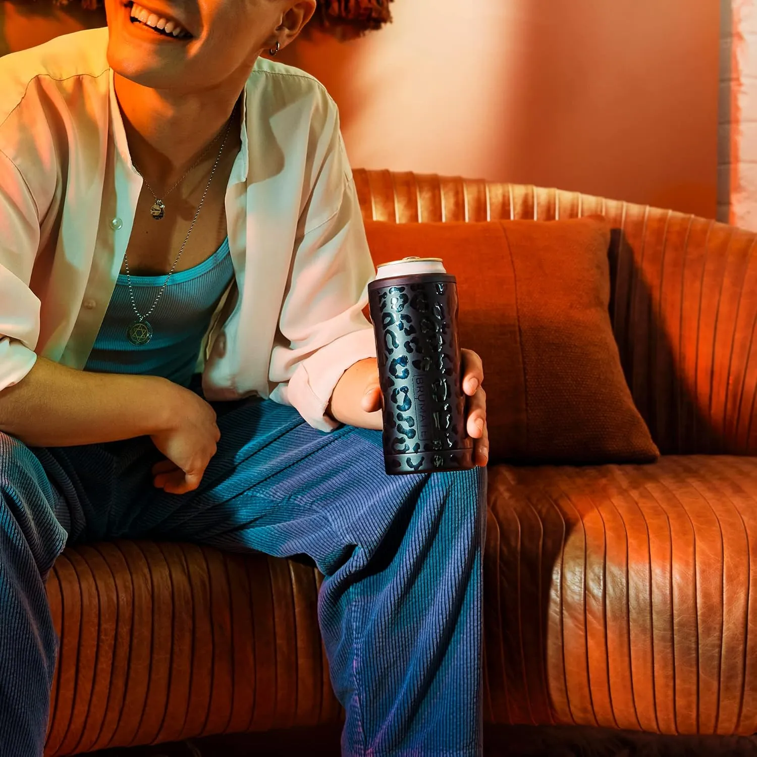 BrüMate Hopsulator Slim Can Cooler Insulated for 12oz Slim Cans | Skinny Can Insulated Stainless Steel Drink Holder for Hard Seltzer, Beer, Soda, and Energy Drinks