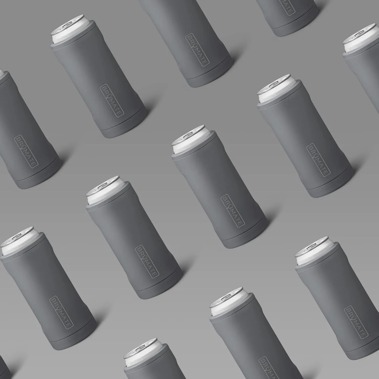 BrüMate Hopsulator Slim Can Cooler Insulated for 12oz Slim Cans | Skinny Can Insulated Stainless Steel Drink Holder for Hard Seltzer, Beer, Soda, and Energy Drinks