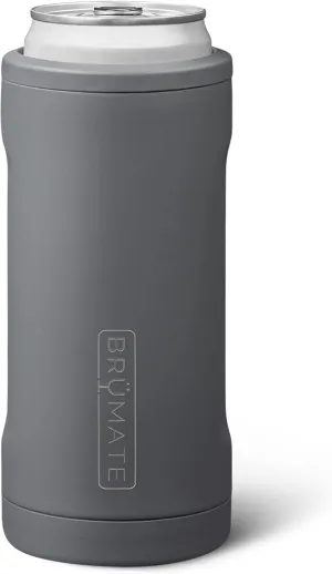 BrüMate Hopsulator Slim Can Cooler Insulated for 12oz Slim Cans | Skinny Can Insulated Stainless Steel Drink Holder for Hard Seltzer, Beer, Soda, and Energy Drinks
