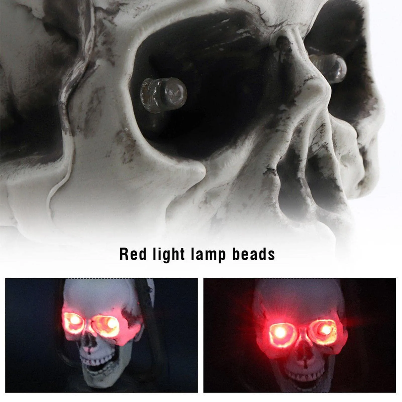 CALANDIS Scary Hanging Halloween Skull Lantern Light Toy Festival Supply Photo Props