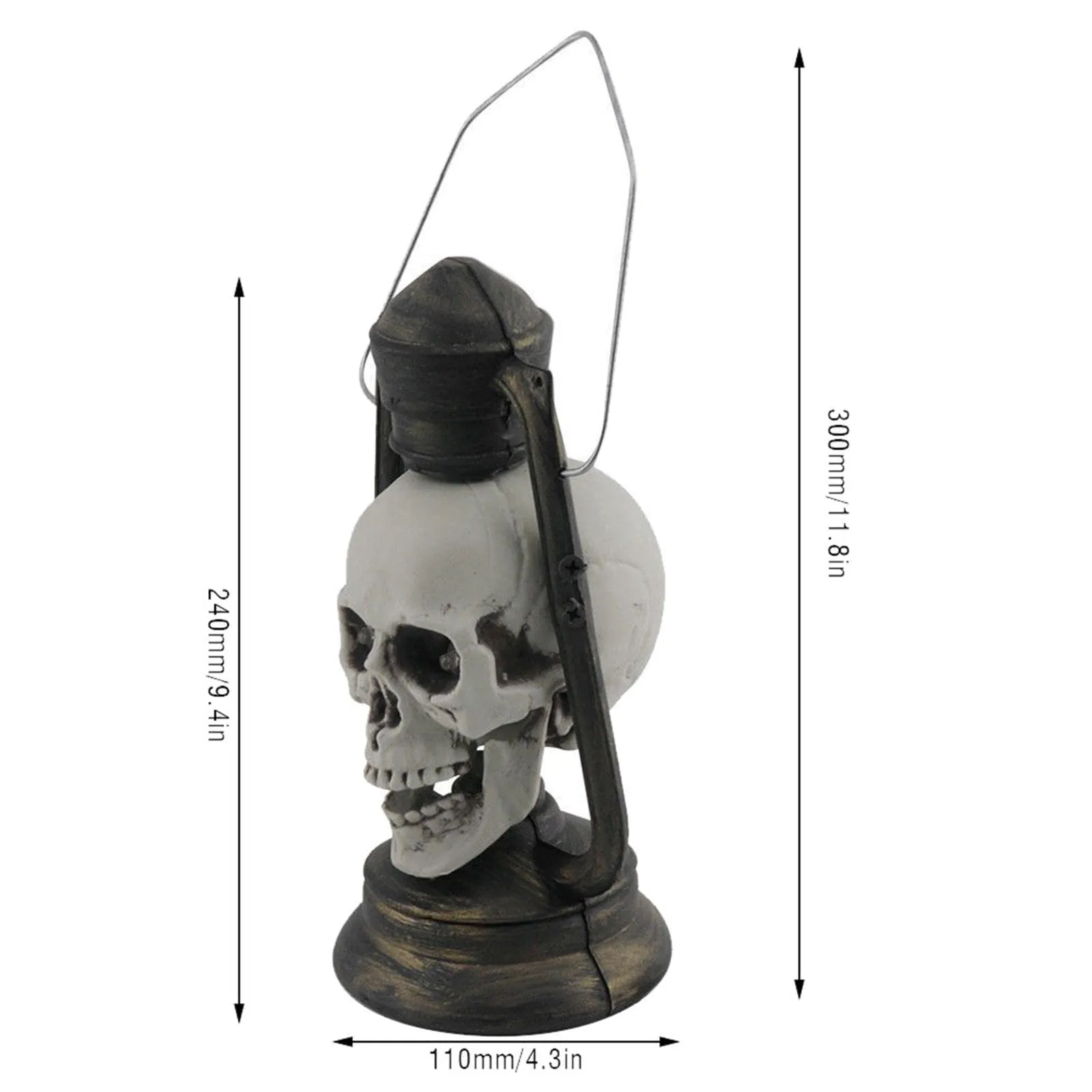 CALANDIS Scary Hanging Halloween Skull Lantern Light Toy Festival Supply Photo Props