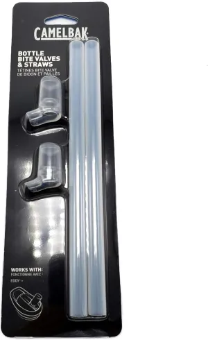 CamelBak Eddy  and Groove Bottle Accessory (2 Bite Valves & 2 Straws) Fits Only eddy  Cap