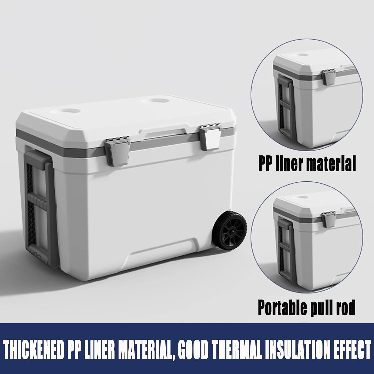 Car Camping Coolers for Chevy GMC Sierra Denali/GMC Canyon/Silverado1500/Corvette, Waterproof Portable Cooler, Leak Proof Picnic Insulated Bag, Ultra-Light Premium Ice Chest Box,C-Blue-70L