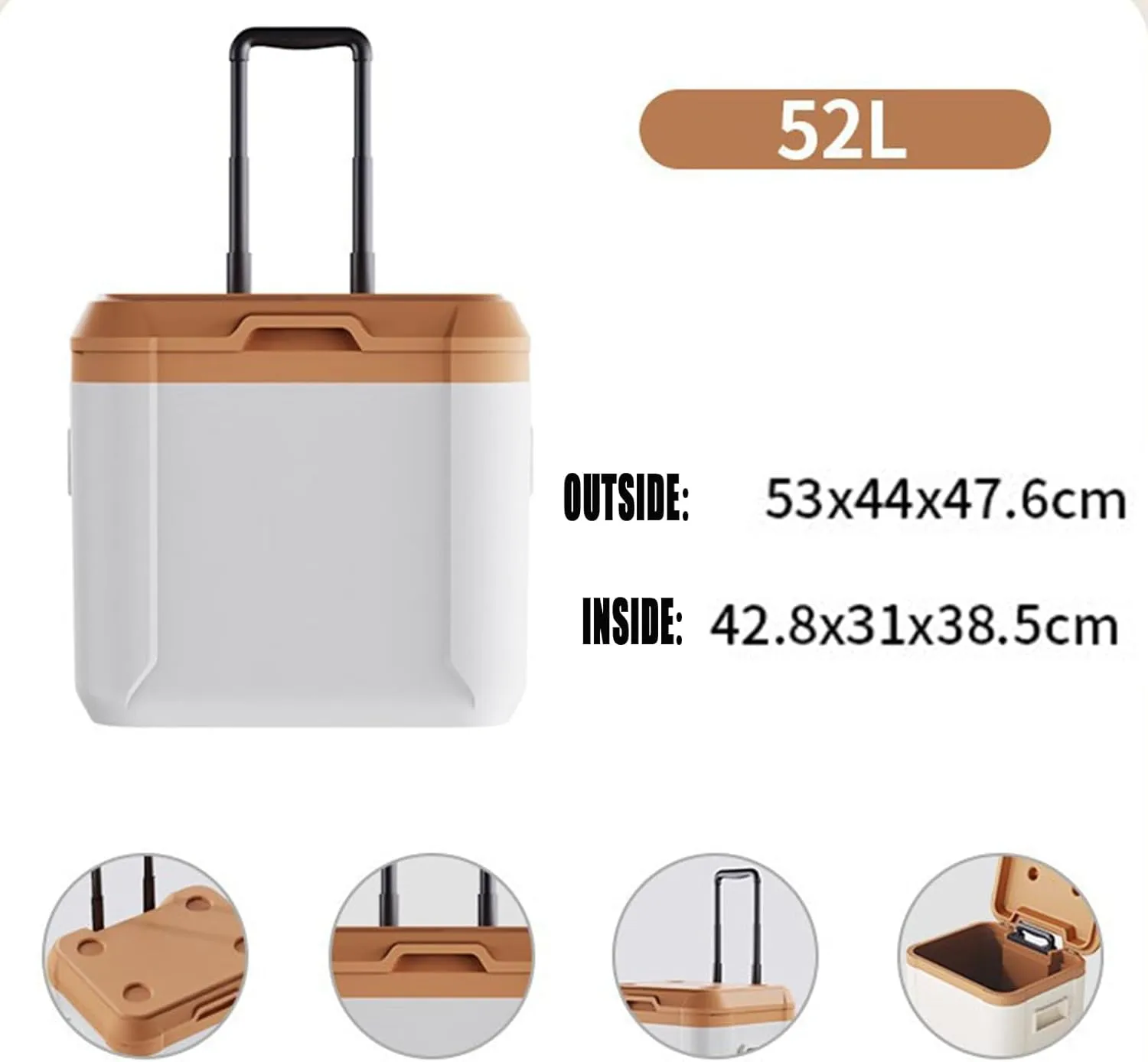 Car Camping Coolers for Daily eMoovy/Eurocargo/S-Way/T-Way/X-Way/Massif/Stralis/Trakker, Leak Proof Cooler, Portable Lightweight Ice Chest Box, Compartments Waterproof Insulated Bag