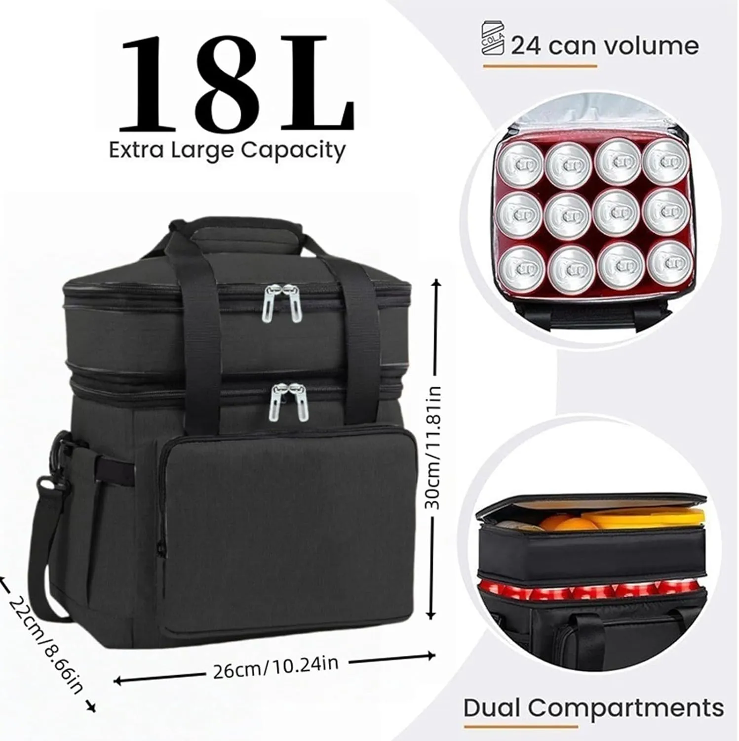 Car Camping Coolers for Mercedes-Benz A-Class/B-Class/C-Class/E-Class/S-Class, Leak Proof Cooler, Portable Lightweight Ice Chest Box, Compartments Waterproof Insulated Bag,C-Blue