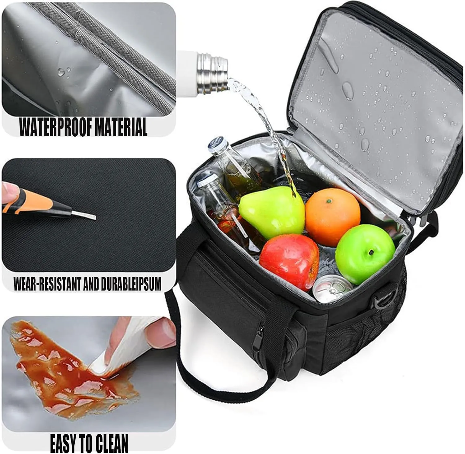 Car Camping Coolers for Mercedes-Benz A-Class/B-Class/C-Class/E-Class/S-Class, Leak Proof Cooler, Portable Lightweight Ice Chest Box, Compartments Waterproof Insulated Bag,C-Blue