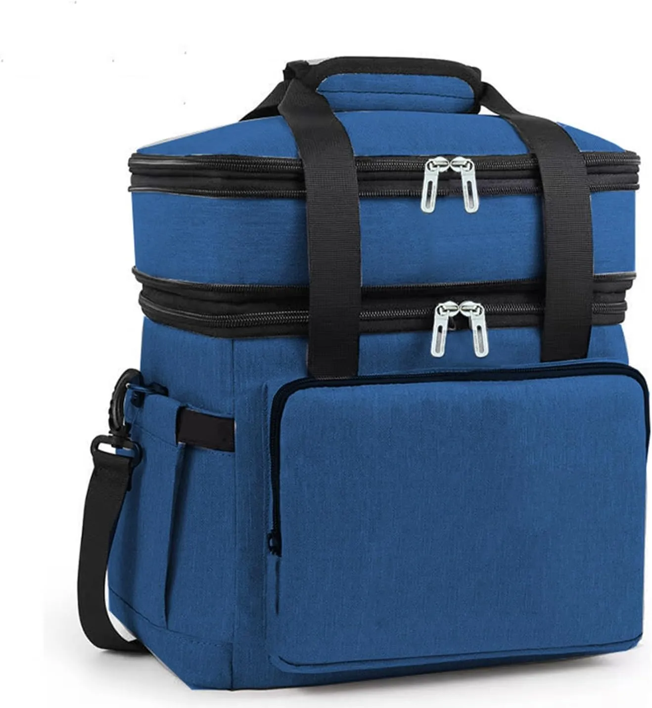 Car Camping Coolers for Mercedes-Benz A-Class/B-Class/C-Class/E-Class/S-Class, Leak Proof Cooler, Portable Lightweight Ice Chest Box, Compartments Waterproof Insulated Bag,C-Blue