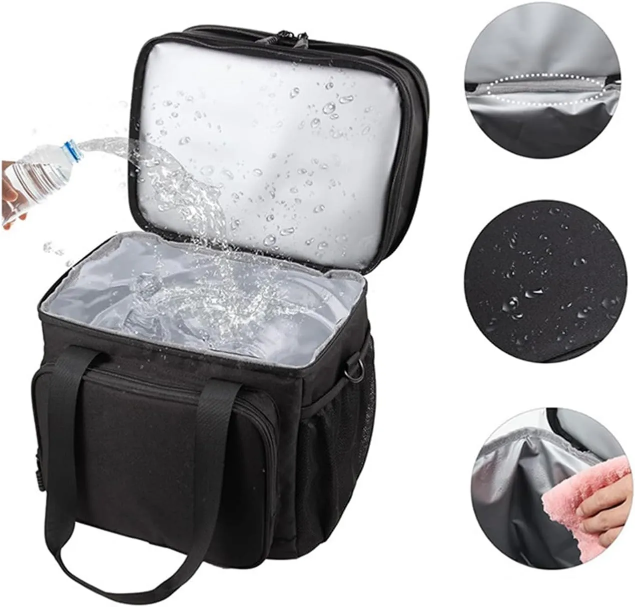 Car Camping Coolers for Mercedes-Benz A-Class/B-Class/C-Class/E-Class/S-Class, Leak Proof Cooler, Portable Lightweight Ice Chest Box, Compartments Waterproof Insulated Bag,C-Blue