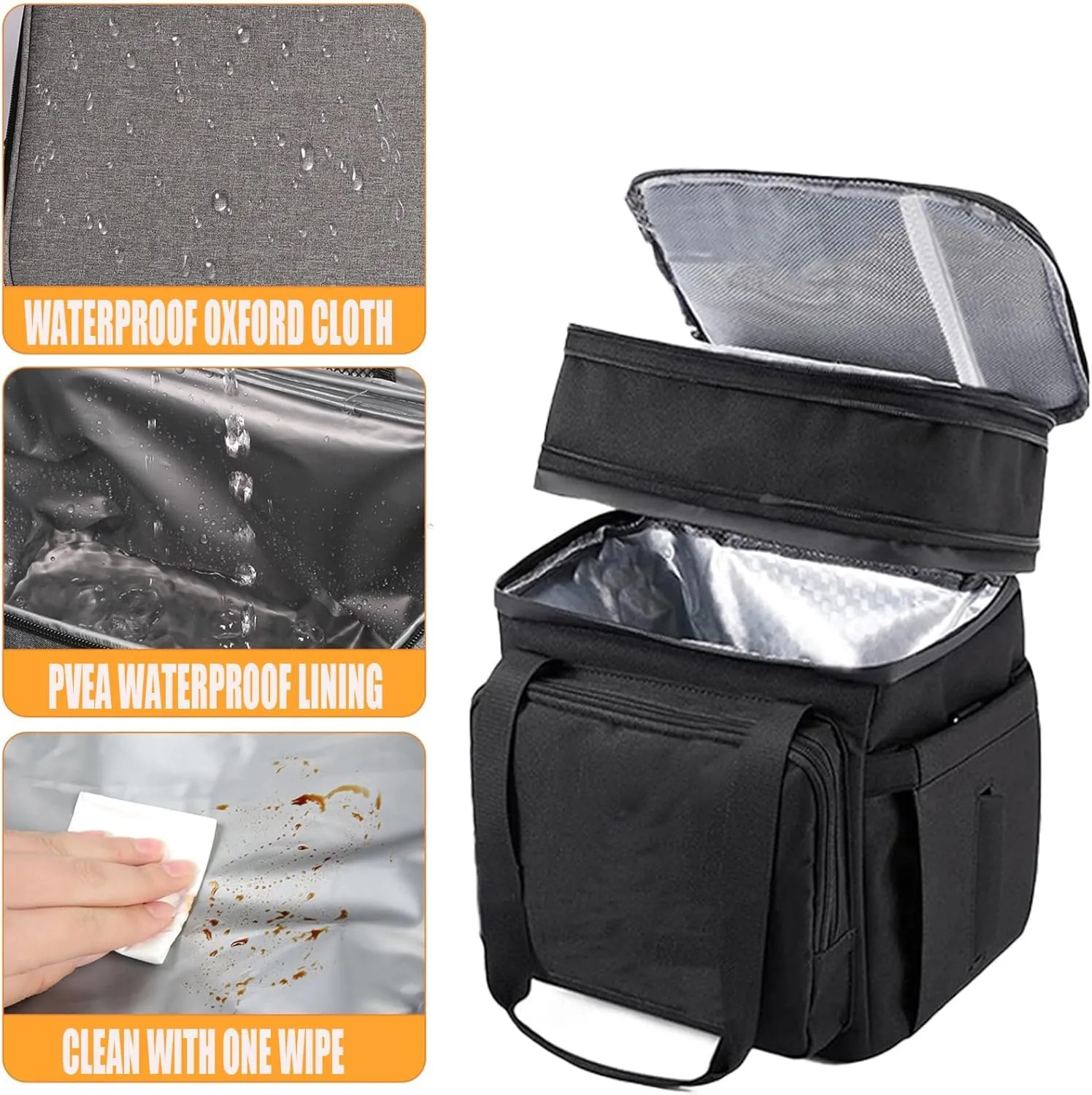 Car Camping Coolers for Mercedes-Benz A-Class/B-Class/C-Class/E-Class/S-Class, Leak Proof Cooler, Portable Lightweight Ice Chest Box, Compartments Waterproof Insulated Bag,C-Blue