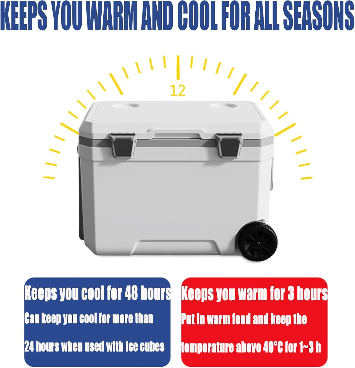 Car Camping Coolers for Opel Grandland X/Insignia/Karl/Mokka/Movano/Rocks-e/Vivaro, Waterproof Portable Cooler, Leak Proof Picnic Insulated Bag, Ultra-Light Premium Ice Chest Box