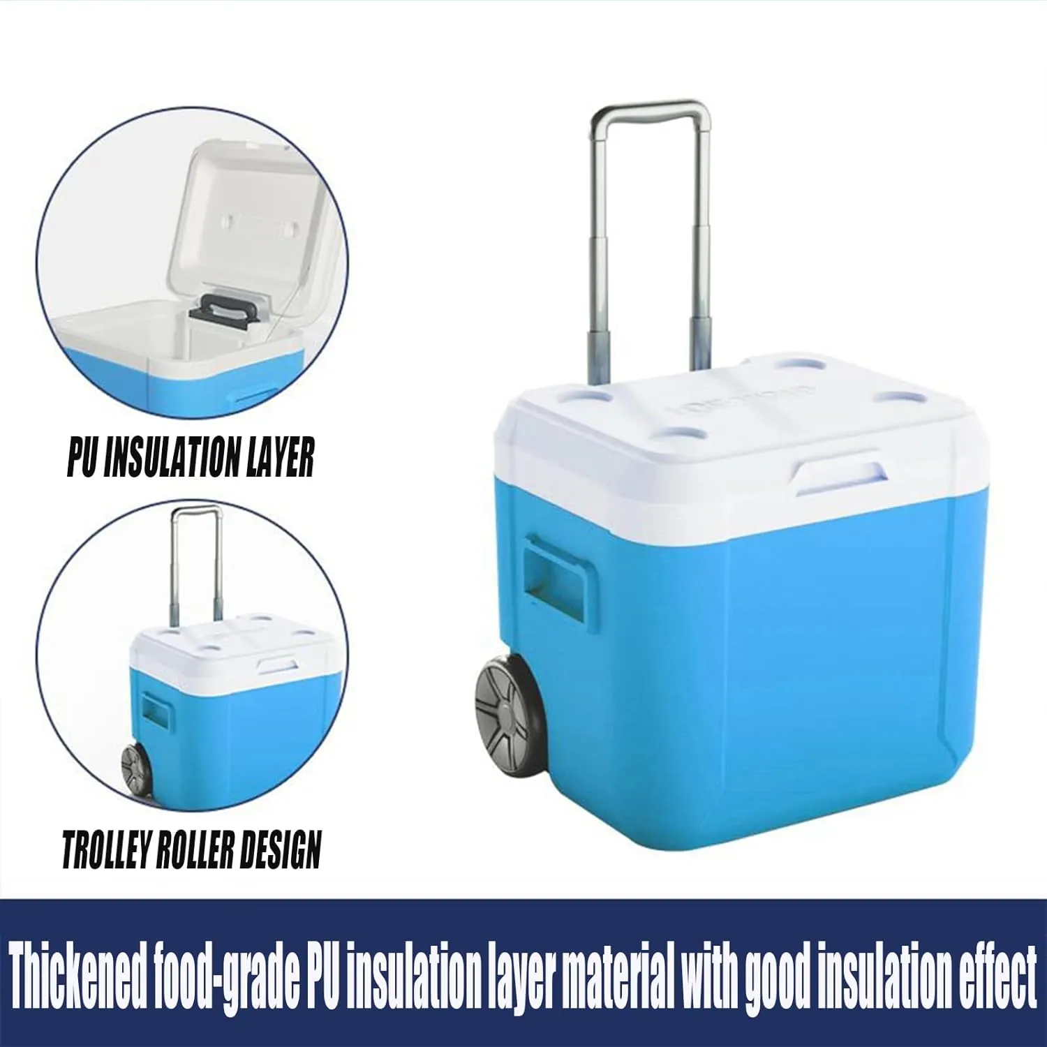 Car Camping Coolers for Vauxhall Astra/Combo/Corsa/Crossland X/Frontera/Insignia, Leak Proof Cooler, Portable Lightweight Ice Chest Box, Compartments Waterproof Insulated Bag