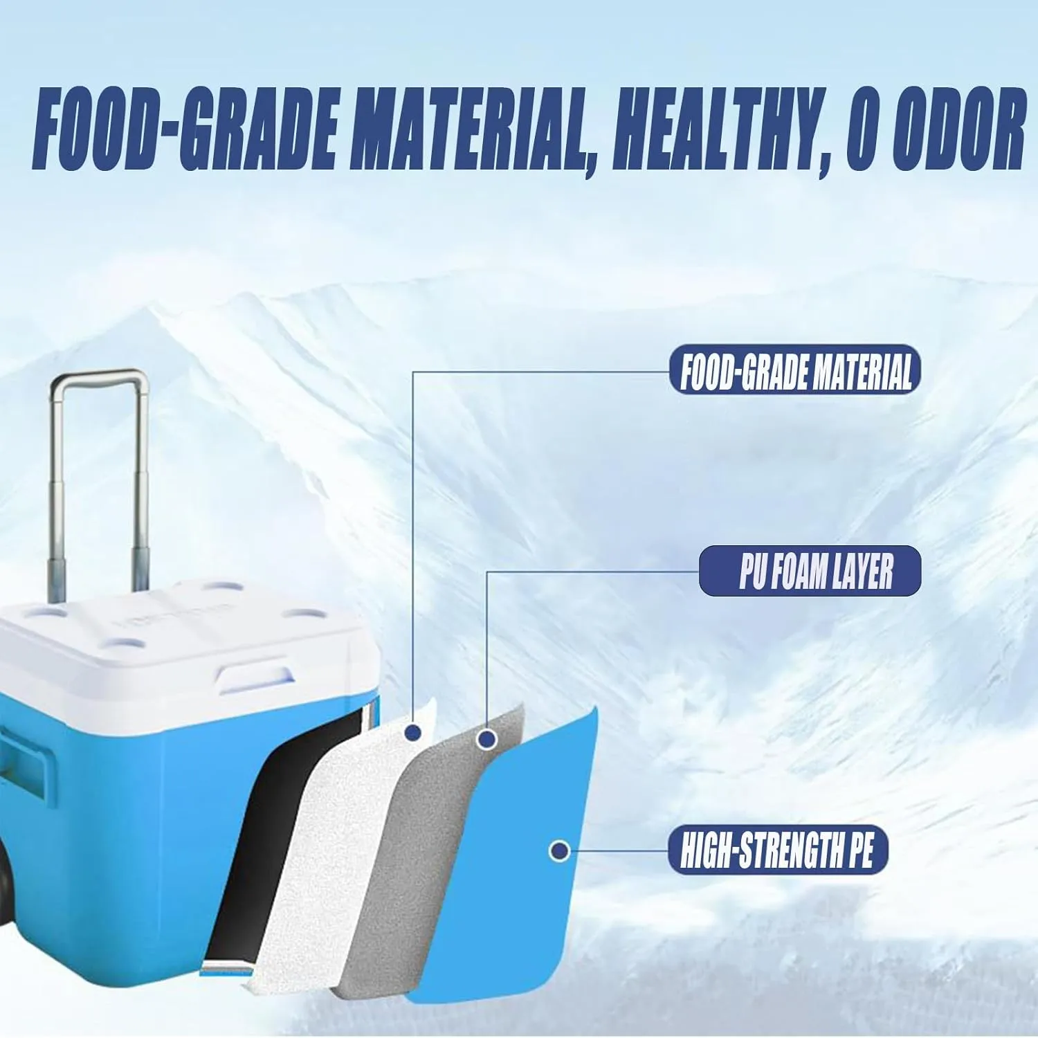 Car Camping Coolers for Vauxhall Astra/Combo/Corsa/Crossland X/Frontera/Insignia, Leak Proof Cooler, Portable Lightweight Ice Chest Box, Compartments Waterproof Insulated Bag
