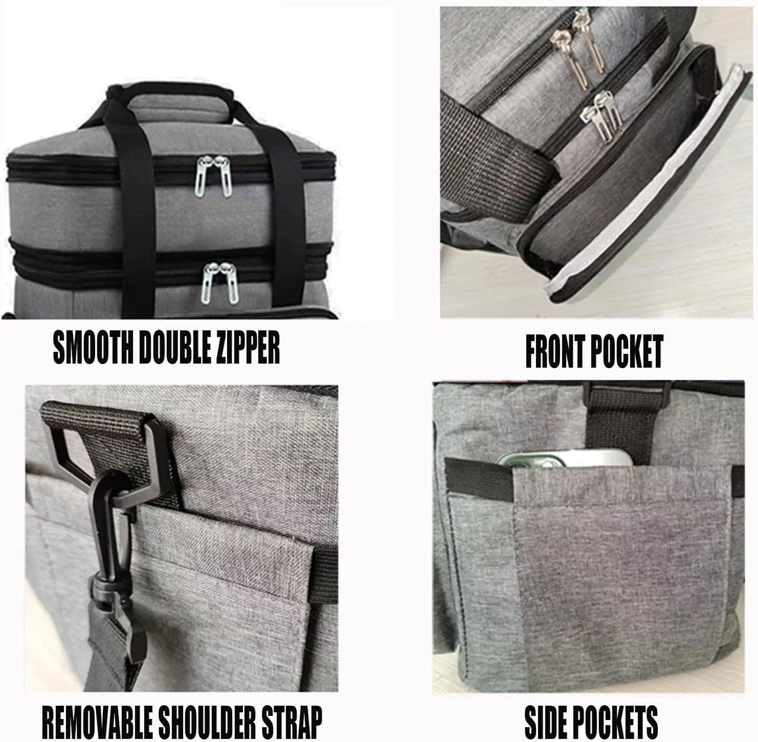 Car Camping Coolers for Zeekr 001/Zeekr 007/Zeekr 009/Zeekr 7X/Zeekr Mix/Zeekr X, Leak Proof Cooler, Portable Lightweight Ice Chest Box, Compartments Waterproof Insulated Bag