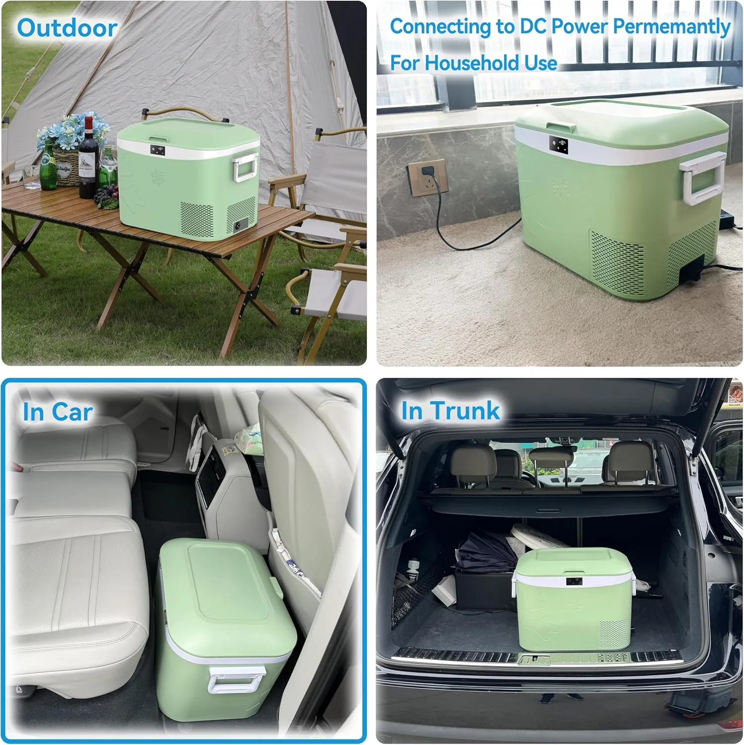 Car Fridge Portable 12V Refrigerator 19 Quart (18 Liter) 12 Volt Freezer Compressor Cooler 12V/24V DC 110～240 V AC for Truck Van RV Camper SUV and Home Use -18℃~ 15℃