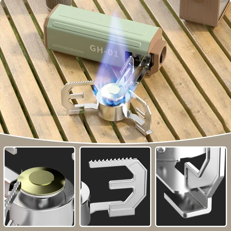 Cassette Folding Portable Windproof Butane Camping Stove
