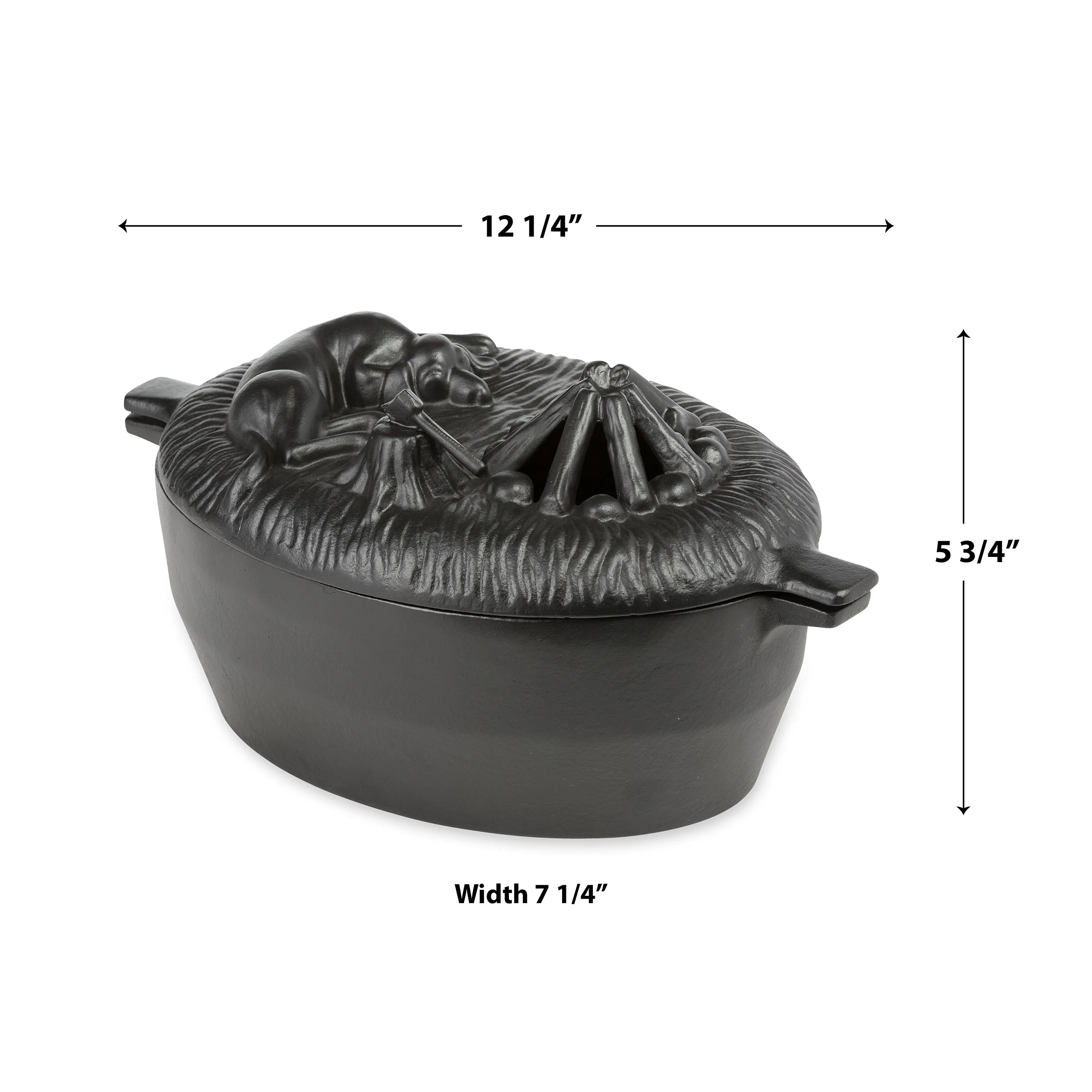 Cast Iron Dog Wood Stove Steamer