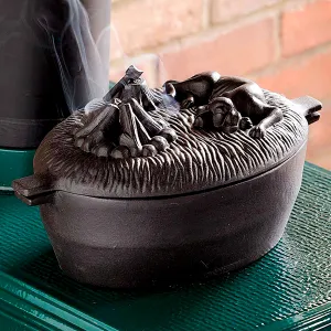 Cast Iron Dog Wood Stove Steamer