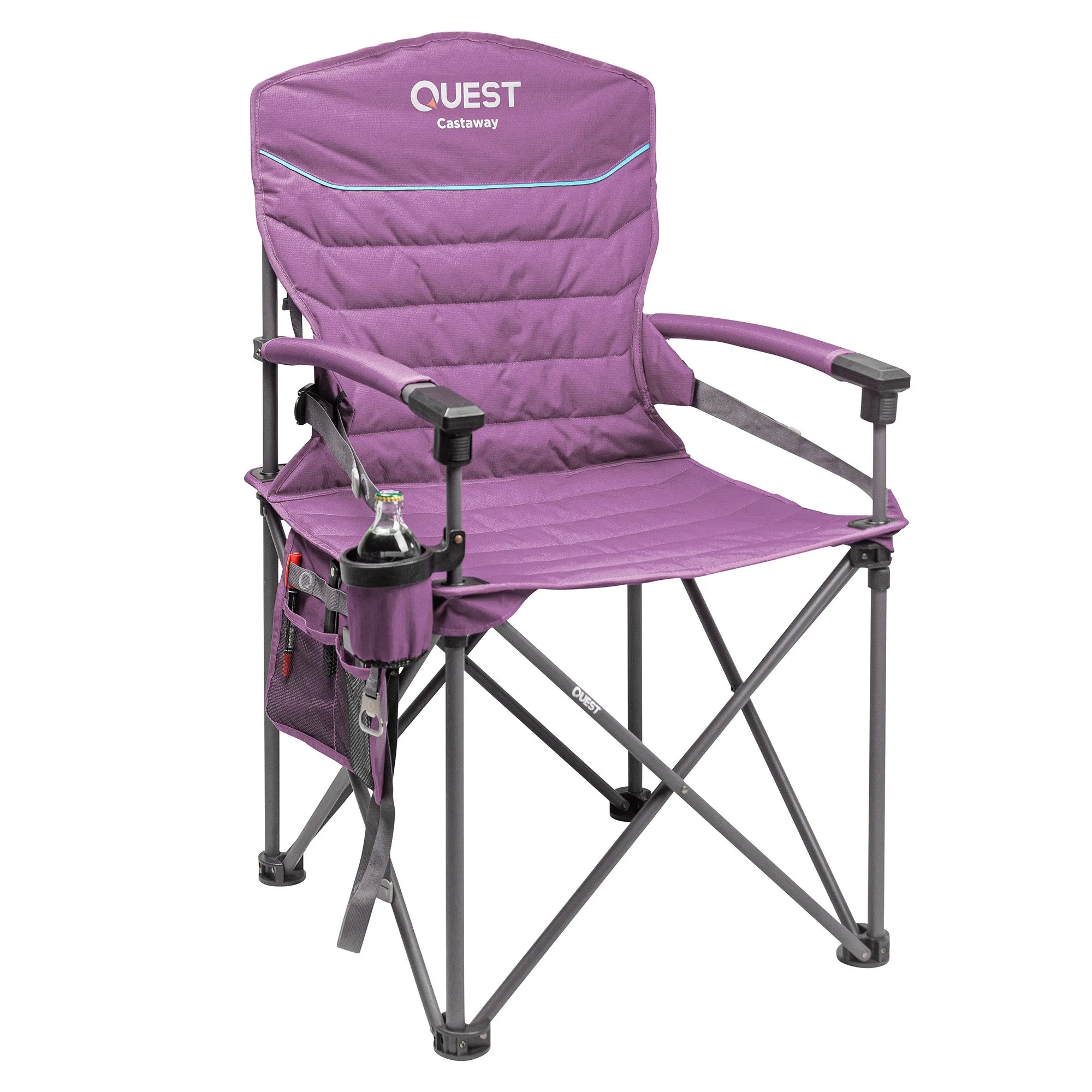 Castaway Hard Arm Camp Chair - Purple