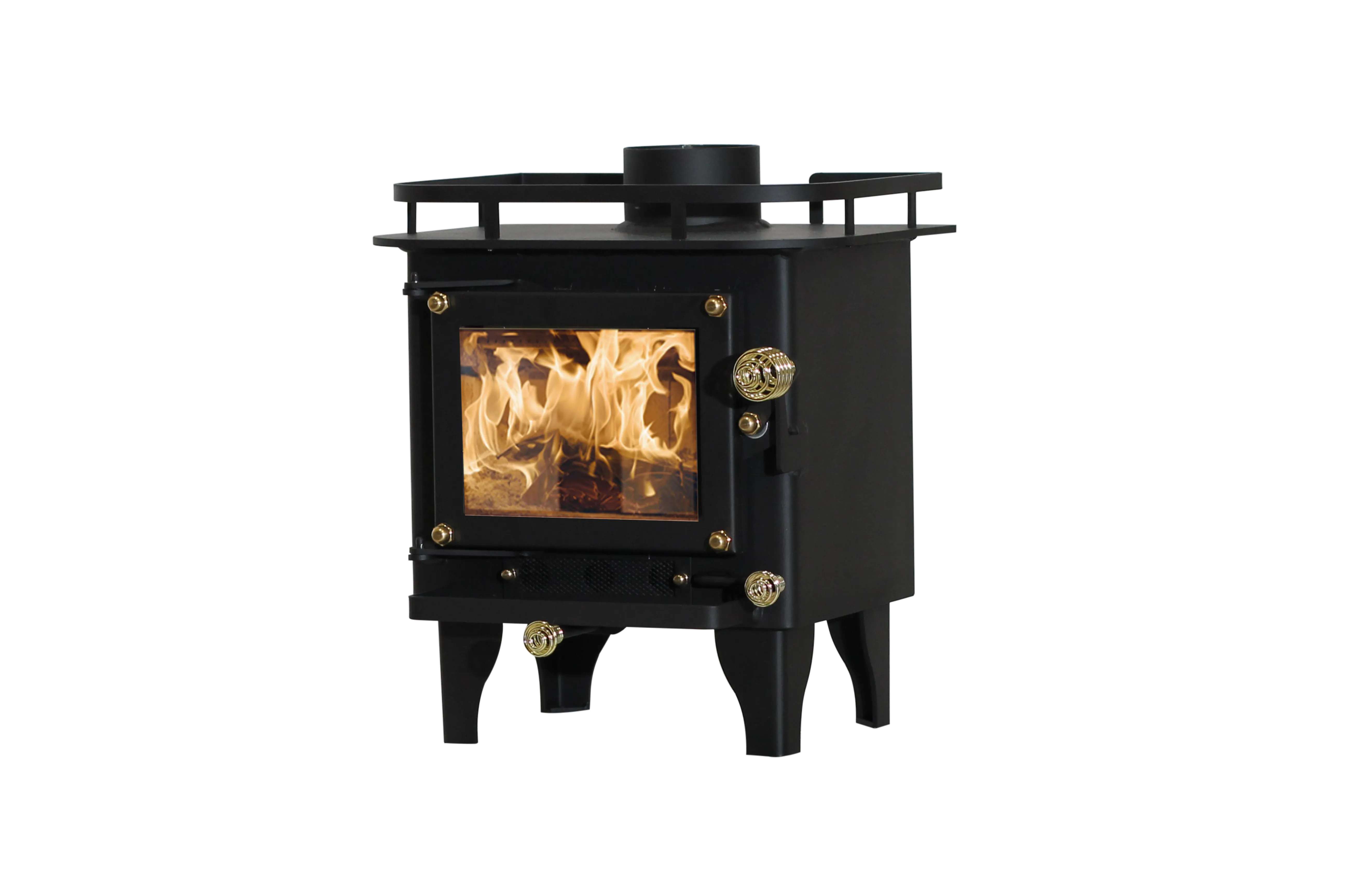 CB-1000-BL CUB Cubic Mini Wood Stove Black