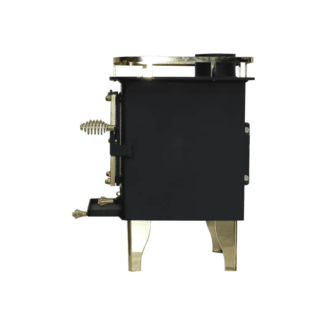 CB-2000-BR GRIZZLY Cubic Mini Wood Stove Brass