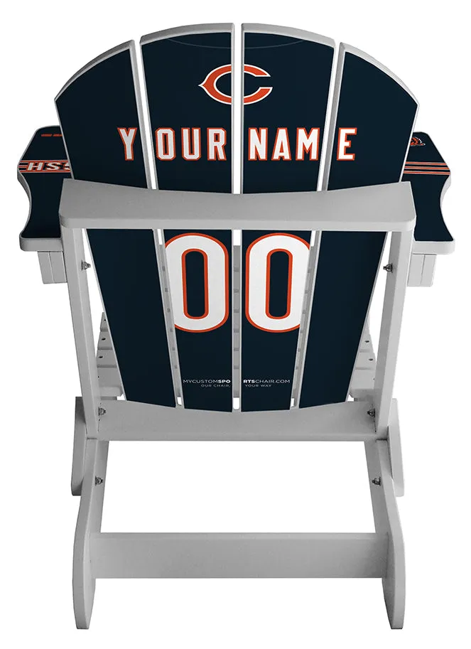 Chicago Bears Complete Custom with personalized name and number Jersey Chair
