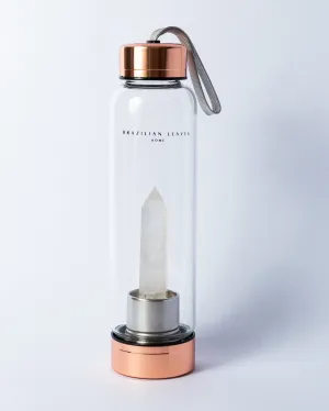 Clear Quartz Energised Crystal Water Bottle