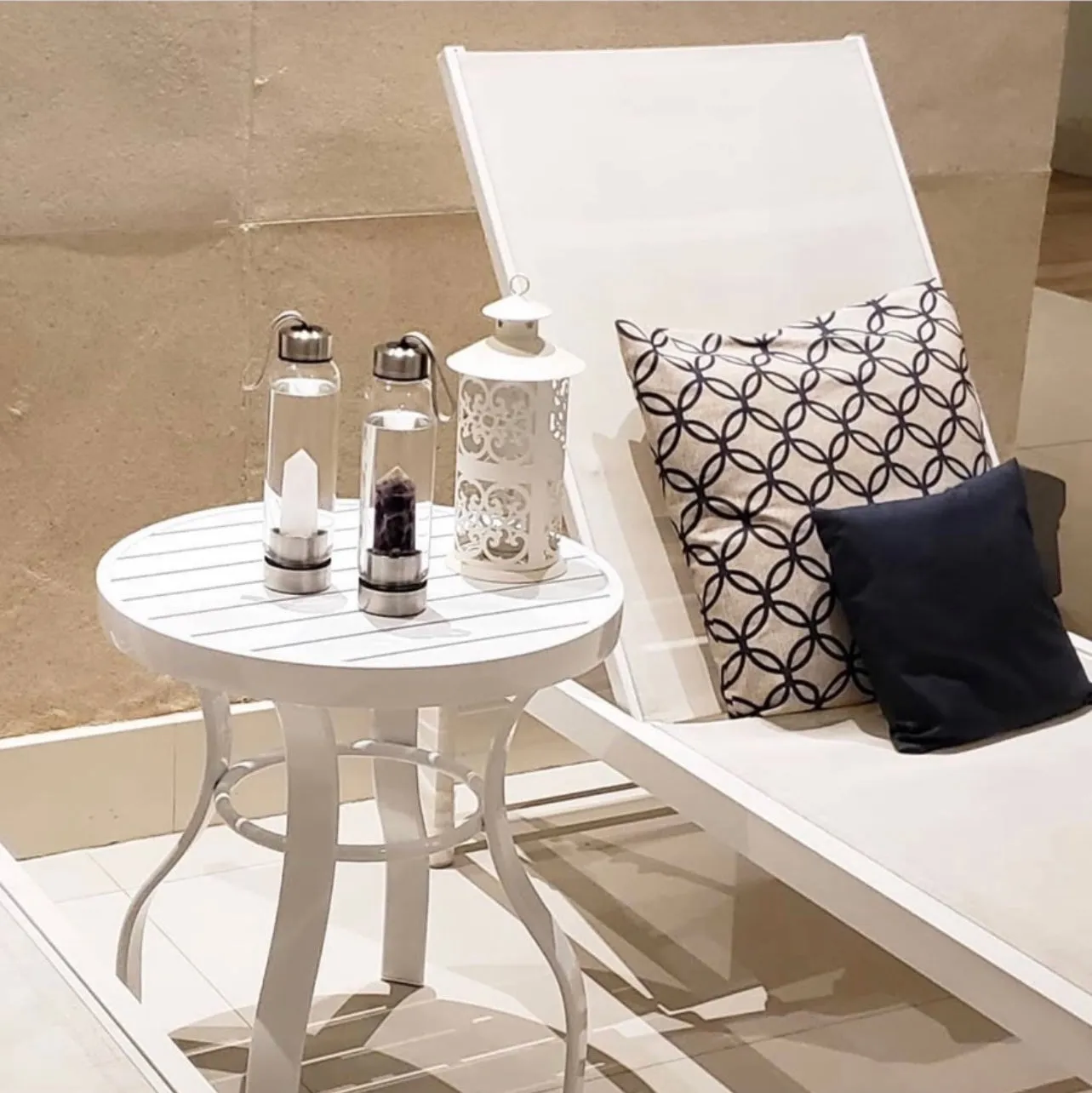 Clear Quartz Energised Crystal Water Bottle