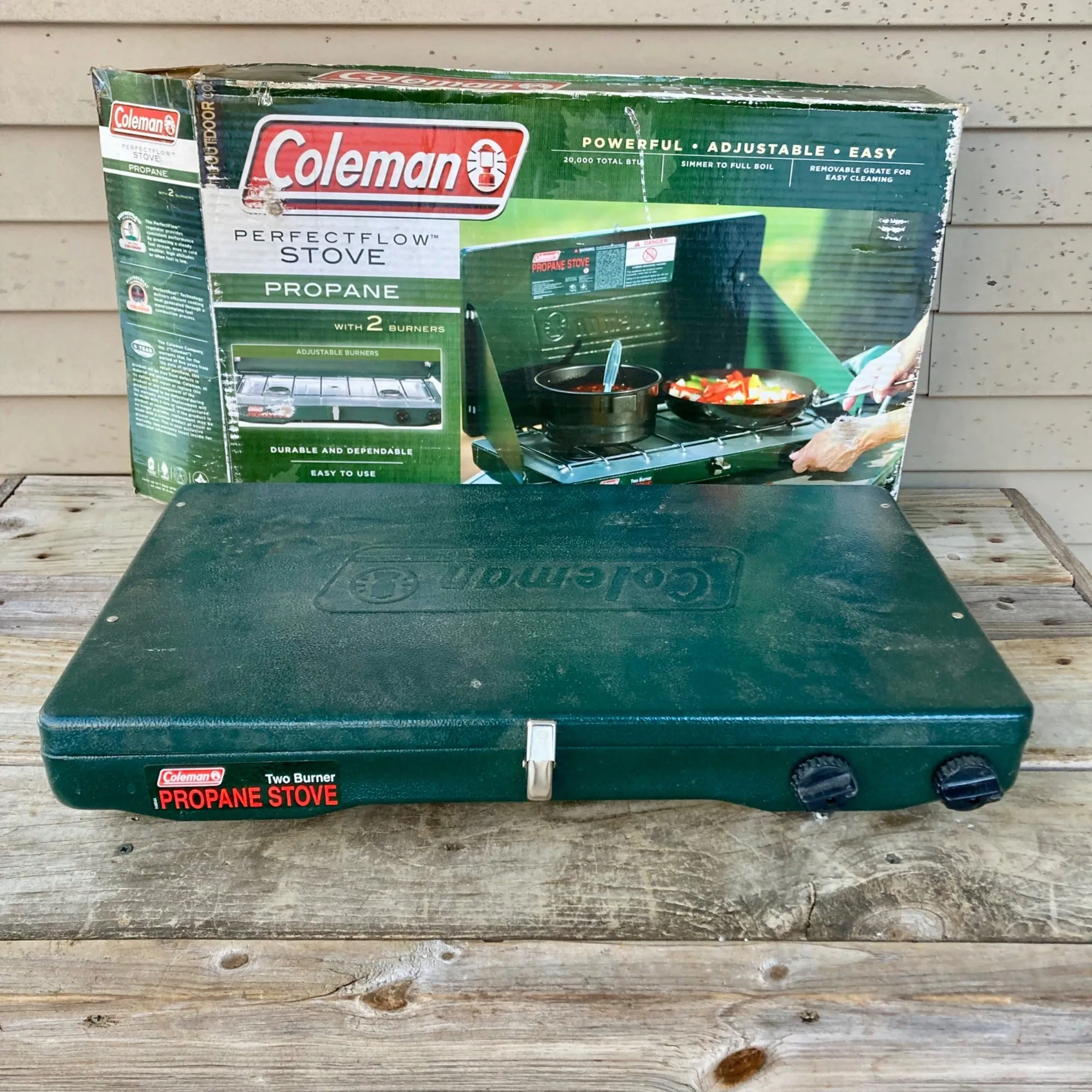 Coleman Perfectflow Propane Camp Stove 2-Burner 20,000 BTU