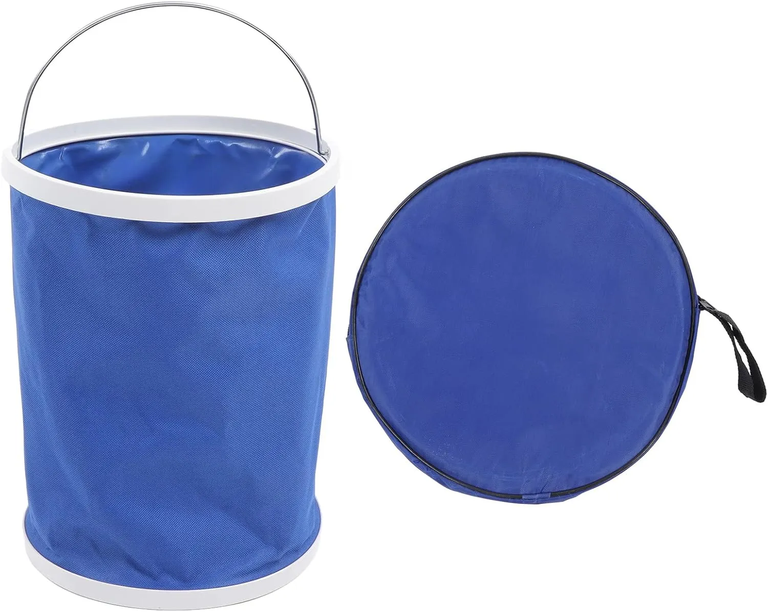 Collapsible Blue Portable Water Bucket 13L Large Capacity for Car Camping Fishing Beach Travel
