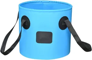 Collapsible Bucket 5 Gallon Camping Water Storage Container Portable Folding Foot Bath Tub Wash Basin for Traveling Hiking Fishing Boating Gardening (Color : Blue, Size : 20L)