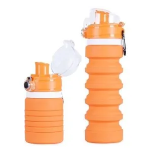 COLLAPSIBLE FOLDING CARABINER WATER BOTTLE