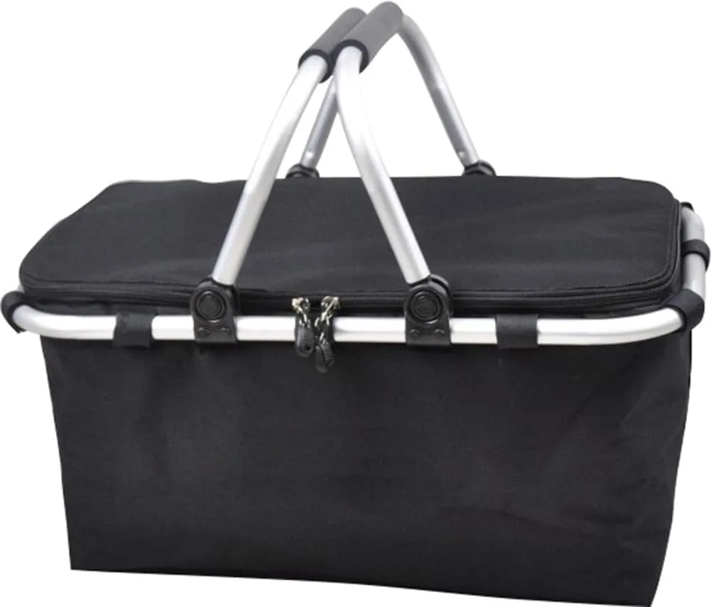 Collapsible Insulated Cooler Picnic Leak Proof Basket Dual Carry Handles