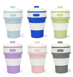 Collapsible Silicone Telescopic Water Bottle Foldable Portable Leakproof Cup -UK