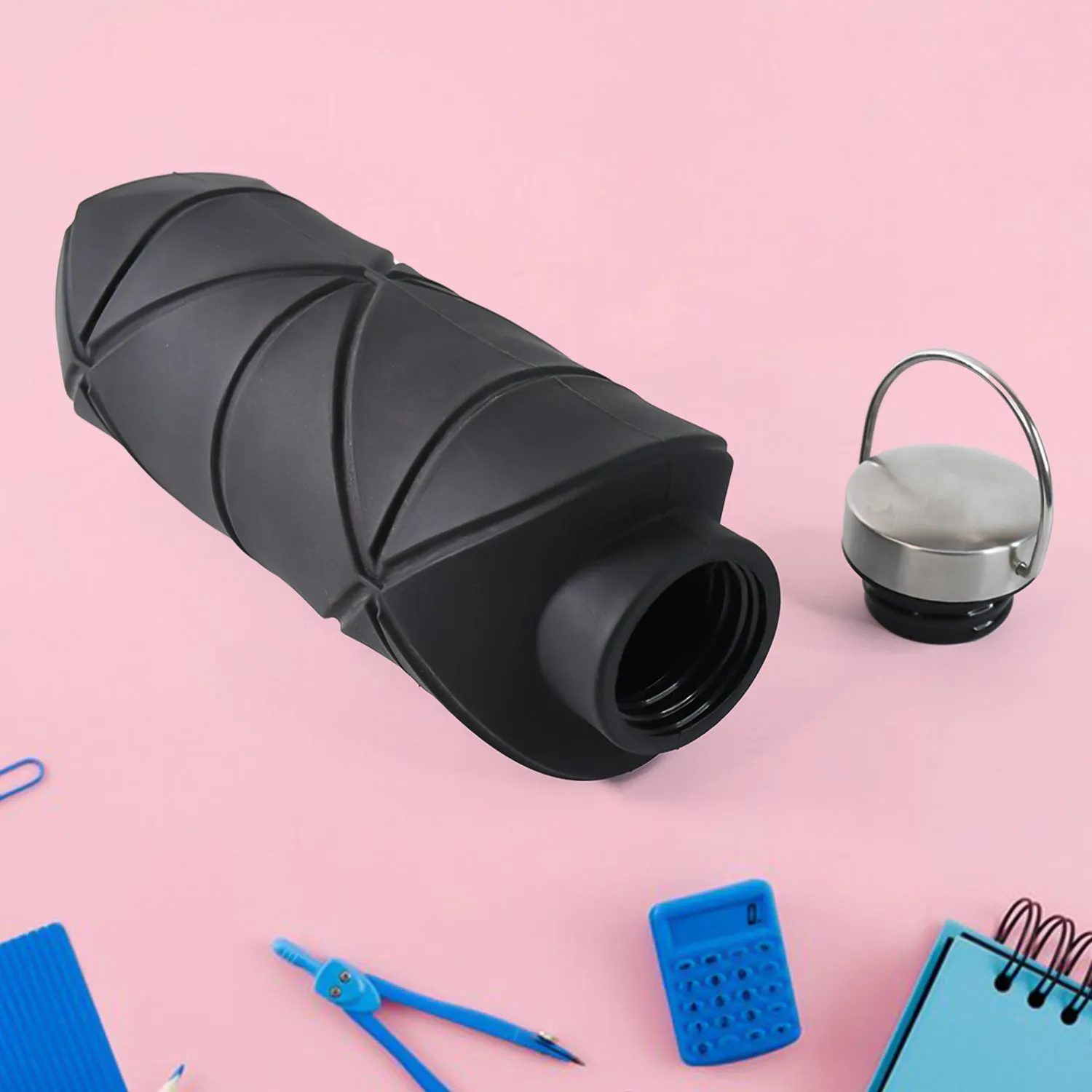 Collapsible Silicone Water Bottle Approx 750lml(1 Pc)