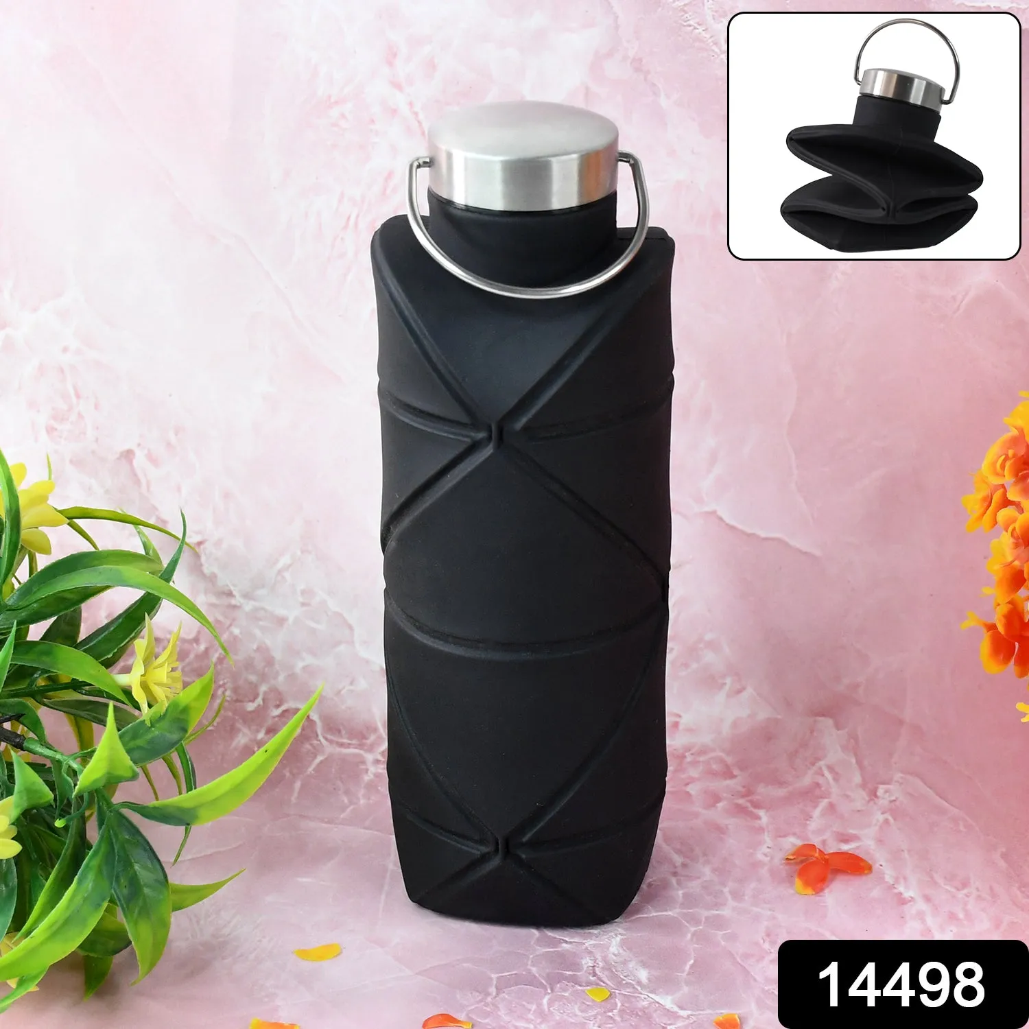 Collapsible Silicone Water Bottle Approx 750lml(1 Pc)