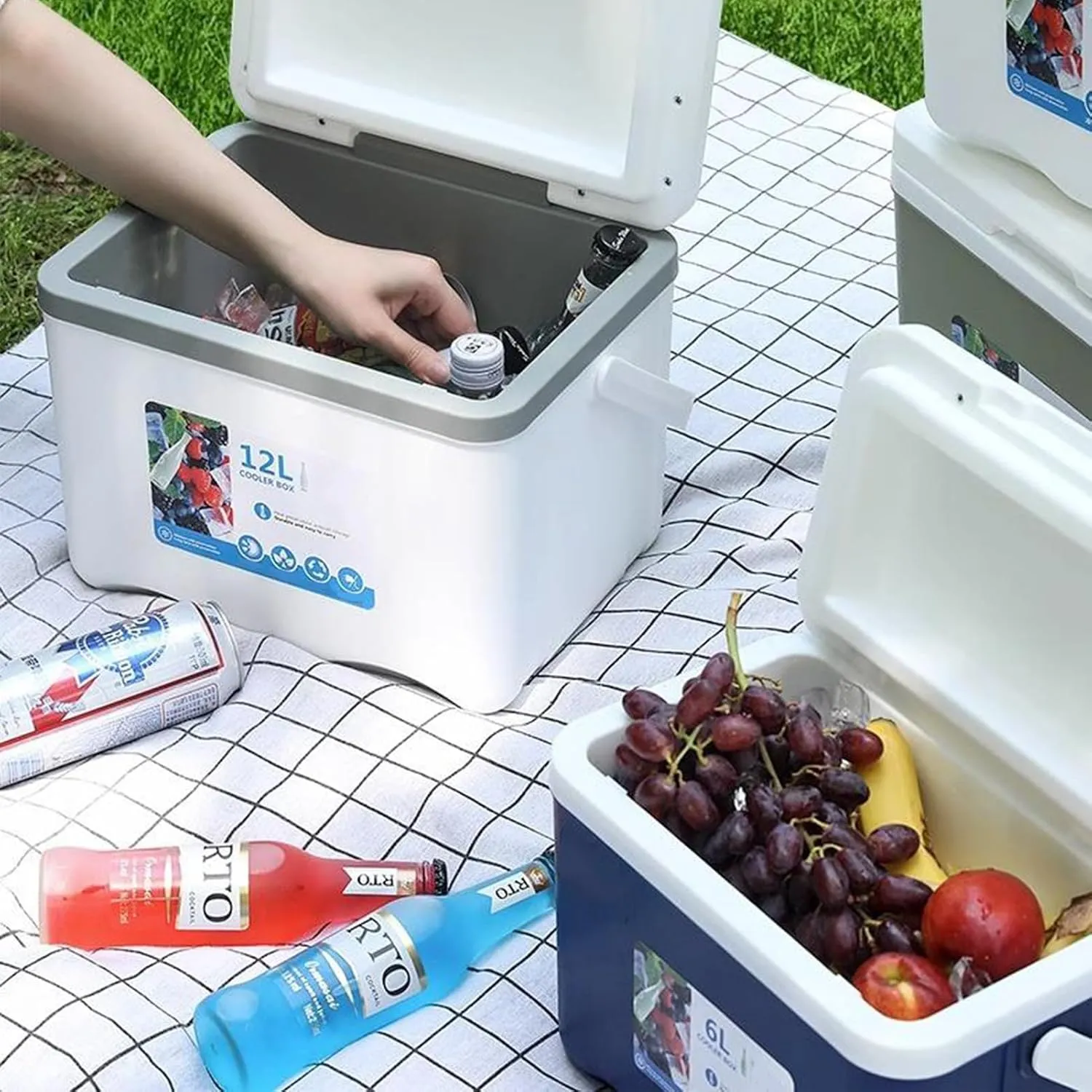 Cooler for ORA Ballet Cat/Black Cat/Funky Cat/Good Cat/Punk Cat/White Cat Insulated Hard Ice Box Large High-Performance Storage Box Portable Cool Picnic Box Festival,C-27 * 18 * 23cm