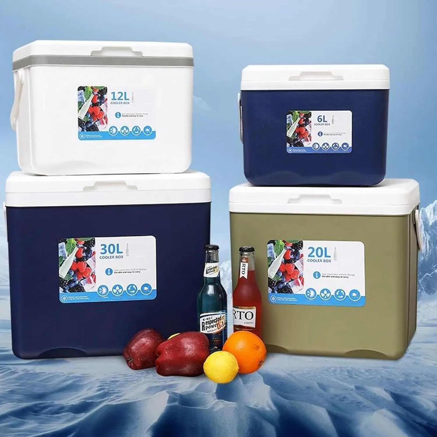 Cooler for Vento Runner/Dynamite/GT-Max/Retro/Streetfighter/Victory Insulated Hard Ice Box Large High-Performance Storage Box Portable Cool Picnic Box Festival Camping