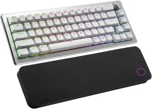 Cooler Master CK721 65% Hybrid Wireless 2.4GHz/Bluetooth Silver/White Mechanical Gaming Keyboard, Tactile Brown Switches, Customizable RGB, Ergonomic Design, 3-Way Dial, QWERTY (CK-721-SKTM1-US)