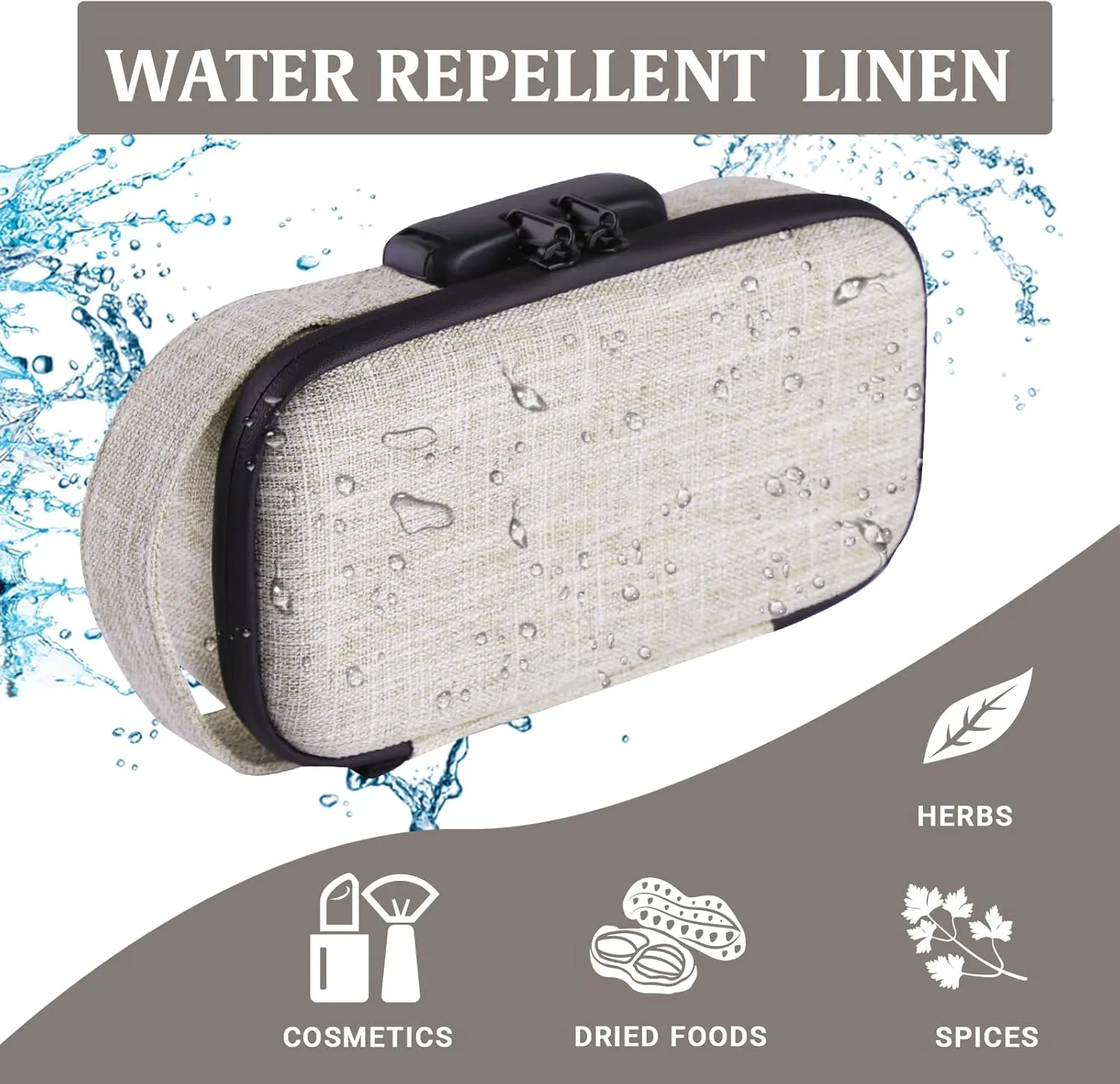 Creamy White Insulin Cooler Travel Case with Combination Lock, Portable Medication Cooler Bag, Diabetes Supplies Organizer