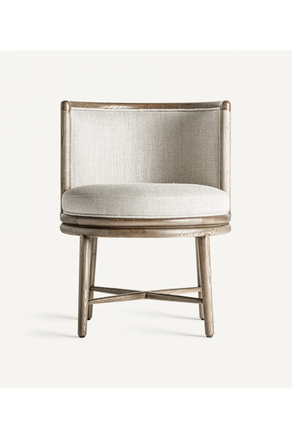 Curved Oak Padded Dining Chair | Vical Home Varaire