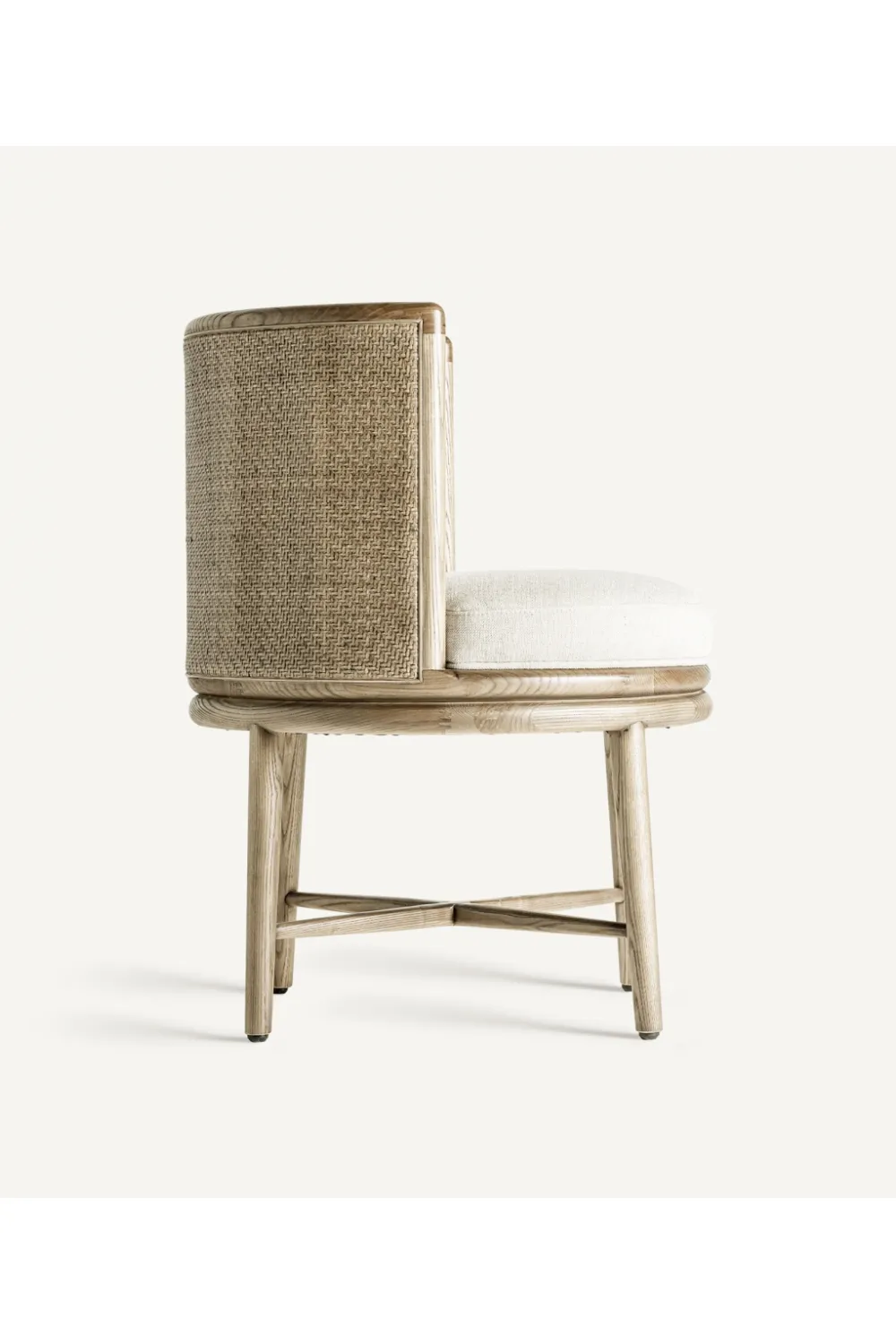 Curved Oak Padded Dining Chair | Vical Home Varaire