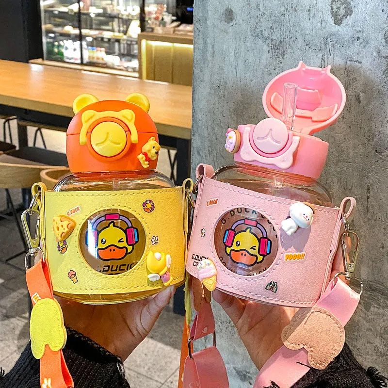 Cute Cartoon Duck Water Bottle