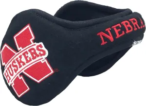Degrees By 180s NCAA Nebraska Huskers Collapsible Behind-The-Head Fleece Winter Ear Warmer, Unisex, One Size Fits Most, Black