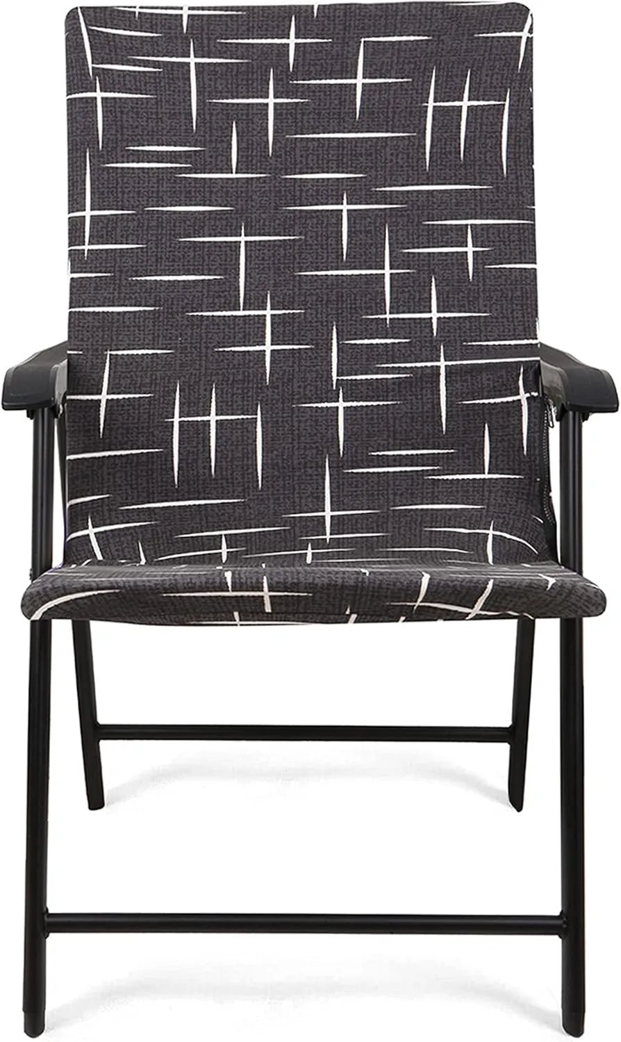 Deisy Dee Patio Dining Chair Covers, Outdoor Steel Sling Folding Chair Covers, Garden Metal Chair Covers (1, E)