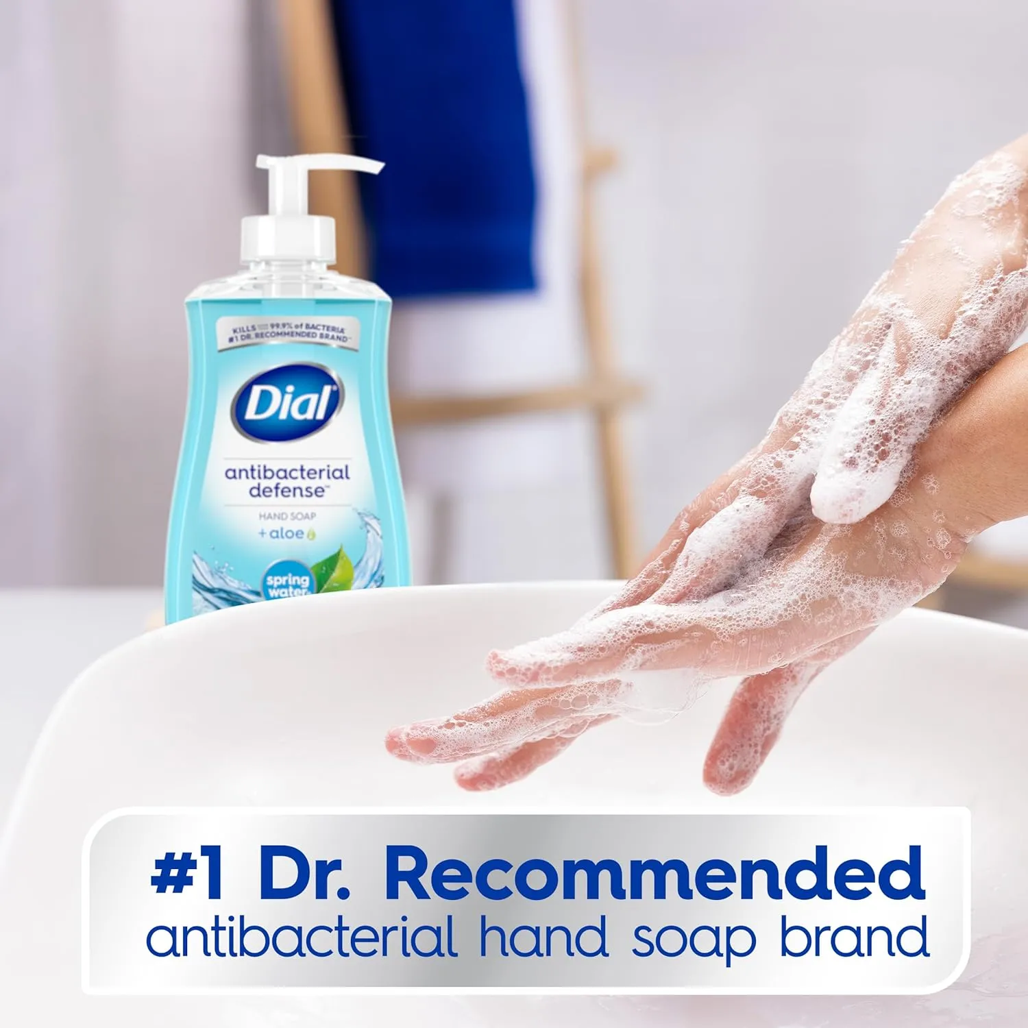 Dial Antibacterial Liquid Hand Soap Refill, Spring Water, 52 fl oz (Pack of 3)