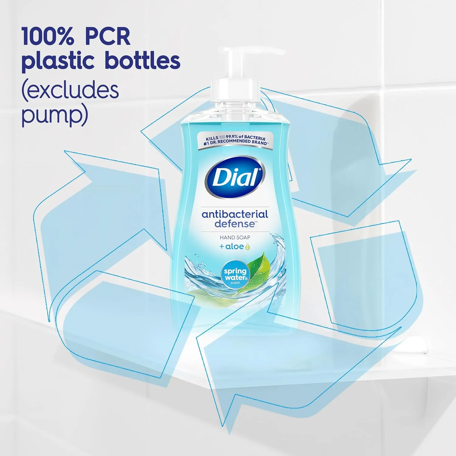 Dial Antibacterial Liquid Hand Soap Refill, Spring Water, 52 fl oz (Pack of 3)